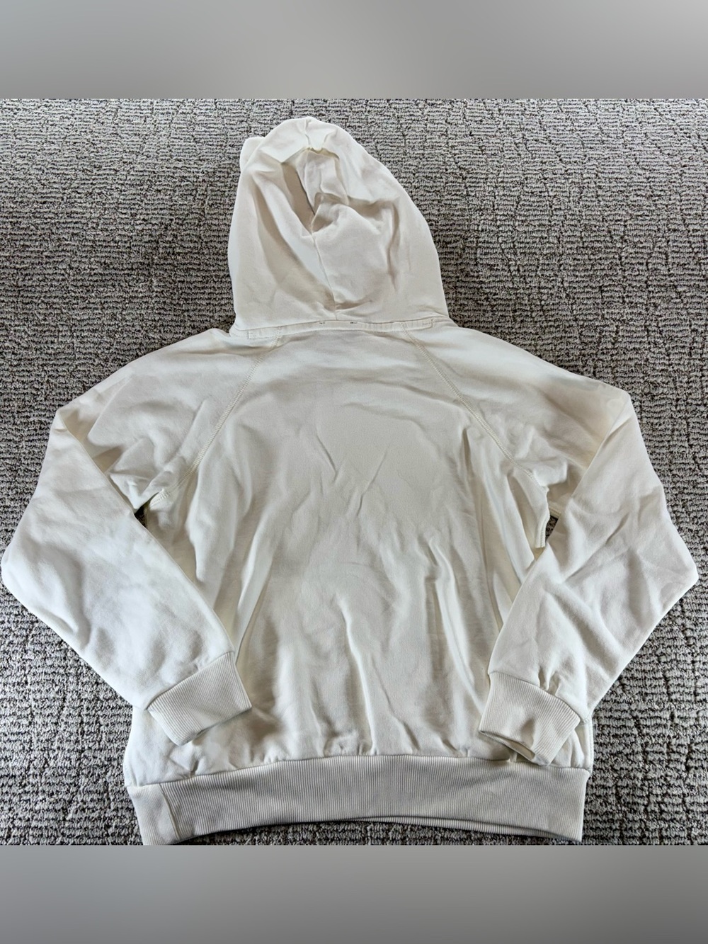 NEW Polo Ralph Lauren Women’s Medium White Hoodie Cream Beaded Pony Graphic - Picture 14 of 15